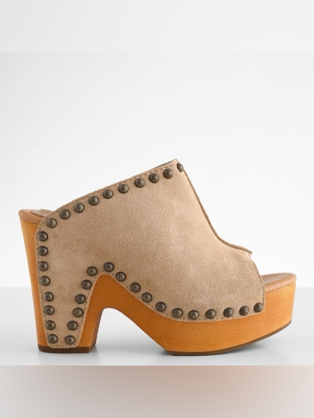 Dingo Echo Suede Studded Platform Clogs